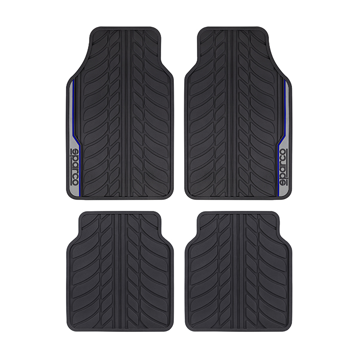 Πατάκια αυτοκινήτου Sparco SPF507BL από καουτσούκ 4 τεμάχια/σετ