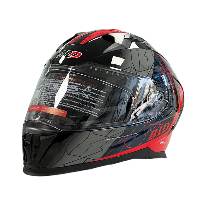 Κράνος μοτοσυκλέτας BLD M69 Μαύρο- Κόκκινο